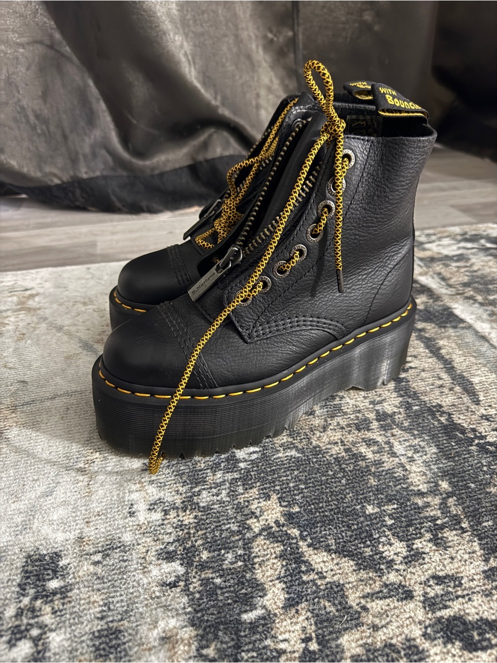Dr. Martens Sinclair Max Pisa Leather Platform Boots